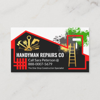 Cartão De Visita Serviço Home Handyman Derelict