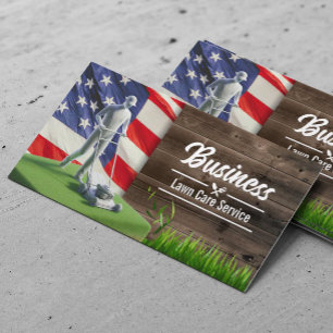 Cartão De Visita Serviço Lawn & Landscaping Remoção Veterana