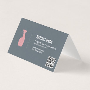 Cartão De Visita Serviço Maid Código QR