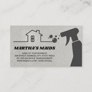 Cartão De Visita Serviço Maid Mola de limpeza Casa