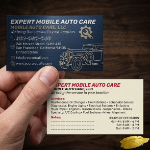 Cartão De Visita Serviço Mecânico de Reparo Automotivo e Especialis