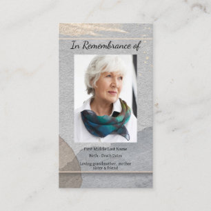 Cartão De Visita Serviço Memorial Convidar Aquarela Simples Clássic