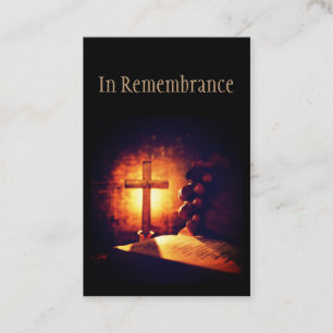 Cartão De Visita Serviço Memorial Convidar Bíblia Cruzando Reze Cri