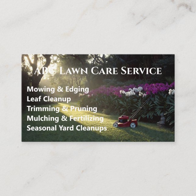 Cartão De Visita Serviço Premium Lawnpro (Frente)
