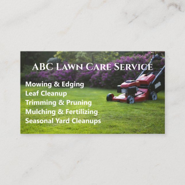 Cartão De Visita Serviço Premium Lawnpro (Frente)