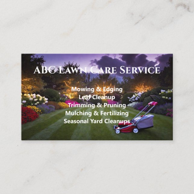 Cartão De Visita Serviço Premium Lawnpro (Frente)