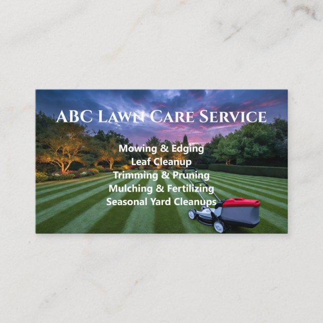 Cartão De Visita Serviço Premium Lawnpro (Frente)
