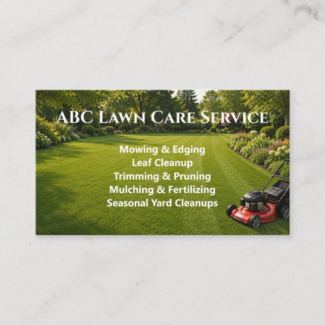 Cartão De Visita Serviço Premium Lawnpro (Frente)