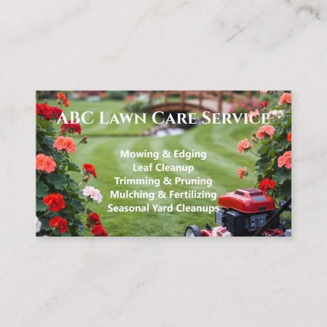 Cartão De Visita Serviço Premium Lawnpro (Frente)