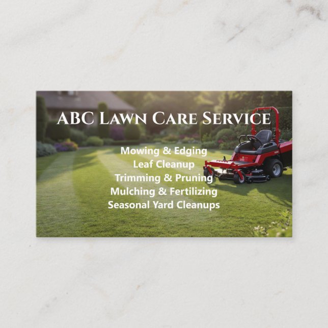 Cartão De Visita Serviço Premium Lawnpro (Frente)