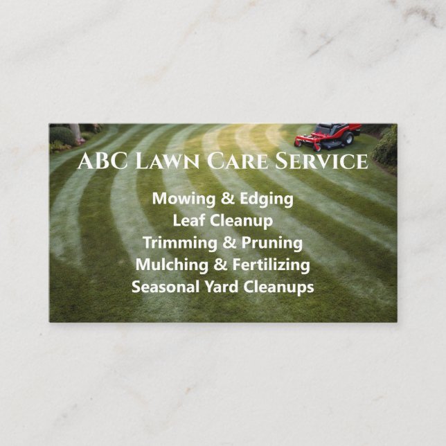 Cartão De Visita Serviço Premium Lawnpro (Frente)