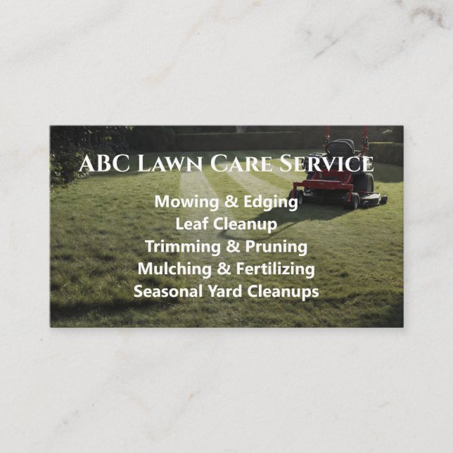 Cartão De Visita Serviço Premium Lawnpro (Frente)