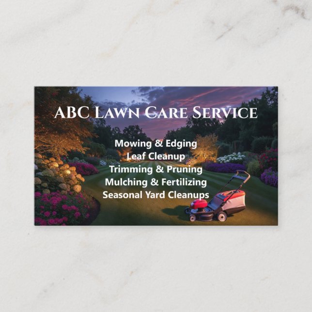 Cartão De Visita Serviço Premium Lawnpro (Frente)