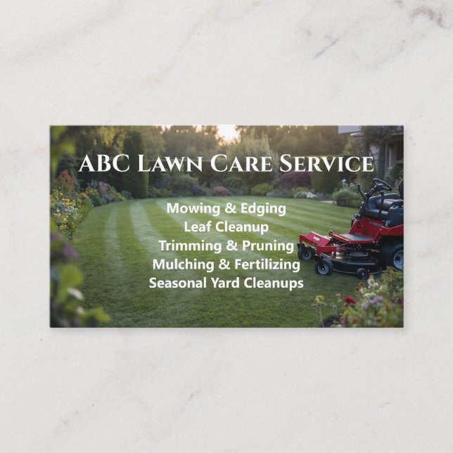 Cartão De Visita Serviço Premium Lawnpro (Frente)