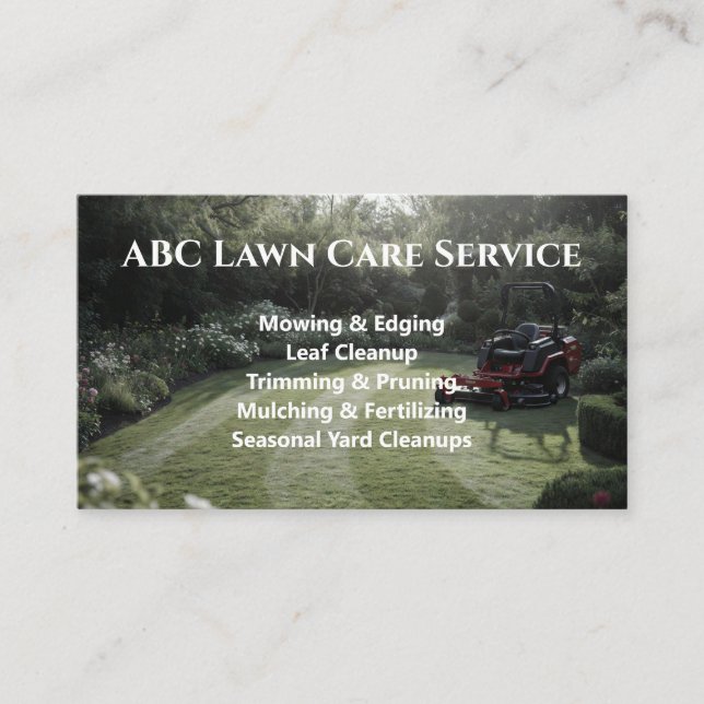 Cartão De Visita Serviço Premium Lawnpro (Frente)
