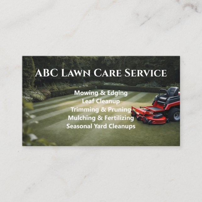 Cartão De Visita Serviço Premium Lawnpro (Frente)