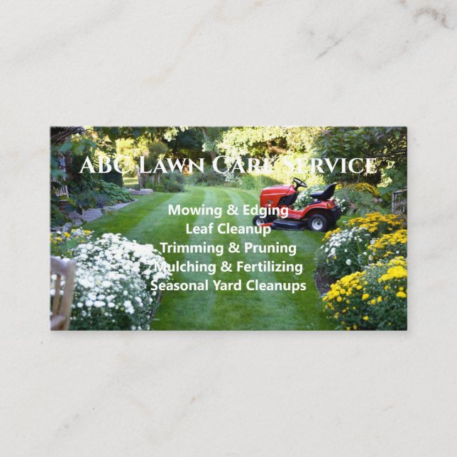 Cartão De Visita Serviço Premium Lawnpro (Frente)
