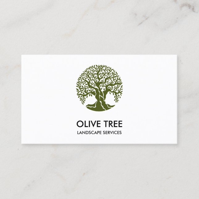 Cartão De Visita serviço profissional da árvore paisagística e cuid (Frente)