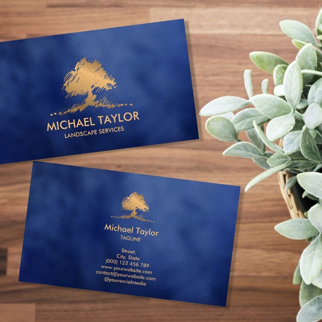 Cartão De Visita serviço profissional da árvore paisagística e cuid (Criador carregado)