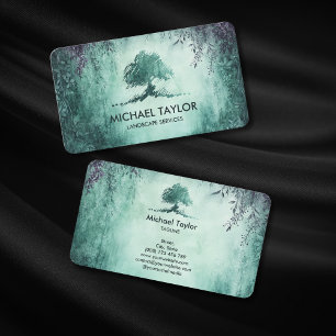 Cartão De Visita serviço profissional da árvore paisagística e cuid