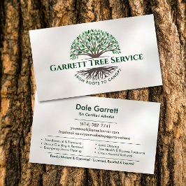 Cartão De Visita Serviço Profissional de Árvores de Arborista