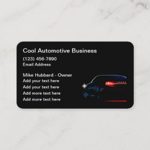 Cartão De Visita Serviços Automobilísticos Modernos e Elegantes em 