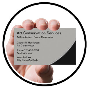 Cartão De Visita Serviços da restauração da arte
