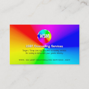 Cartão De Visita Serviços de aconselhamento LGBT do Rainbow Disk
