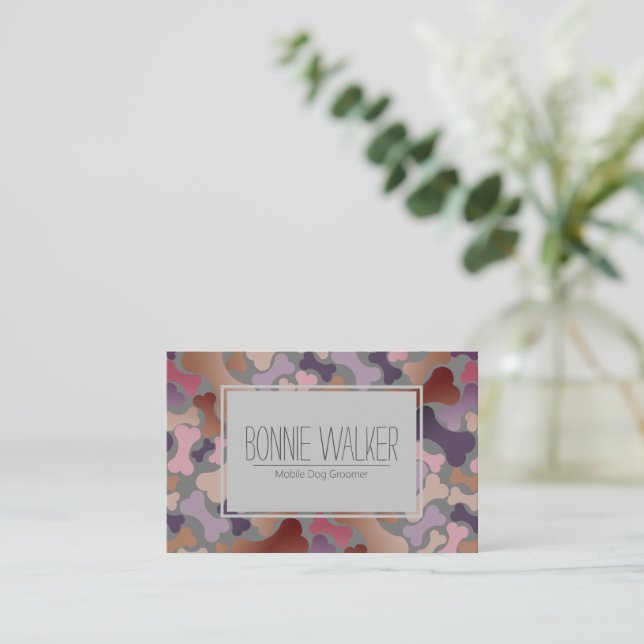 Cartão De Visita serviços de animais de companhia para cães (Em pé/Frente)