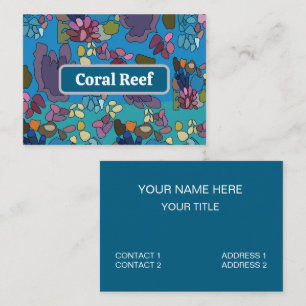 Cartão De Visita Serviços de Aquário de Recife de Coral