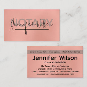 Cartão De Visita Serviços de Assinatura de Notários e Empréstimos C