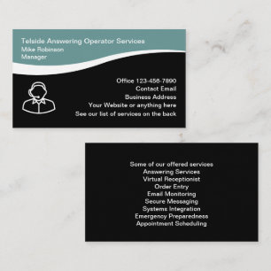 Cartão De Visita Serviços De Atendimento E Operador