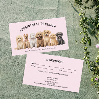 Cartão De Visita Serviços de Atendimento Pet Bonito Próximo Grupo d