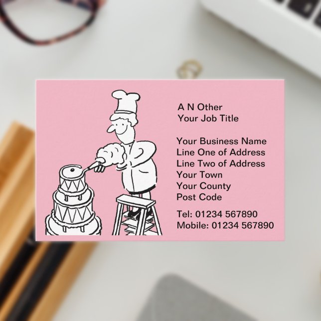 Cartão De Visita Serviços de Casamento (Cake Maker Business Card)