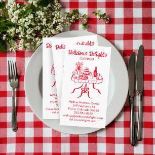 Cartão De Visita Serviços de Catering Chef Planejamento de Eventos 