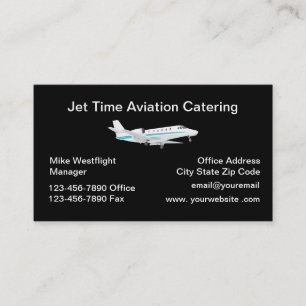 Cartão De Visita Serviços de Catering de Aviação