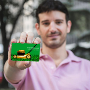 Cartão De Visita Serviços de corte de erva para jardinagem de jardi