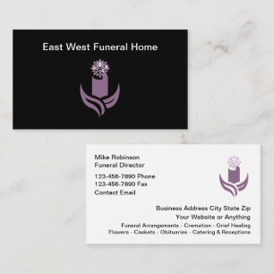 Cartão De Visita Serviços de Cremação de Casa Funerária Novos