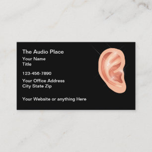 Cartão De Visita Serviços de Cuidados Auditivos de Audiologista 