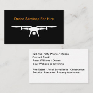 Cartão De Visita Serviços de Drone Inspeções Aéreas