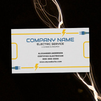 Cartão De Visita Serviços de Empreiteiro Elétrico