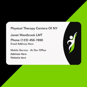Cartão De Visita Serviços de Fisioterapia Terapeuta