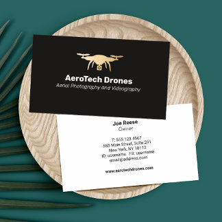 Cartão De Visita Serviços de fotografia com drones aéreos Dourados