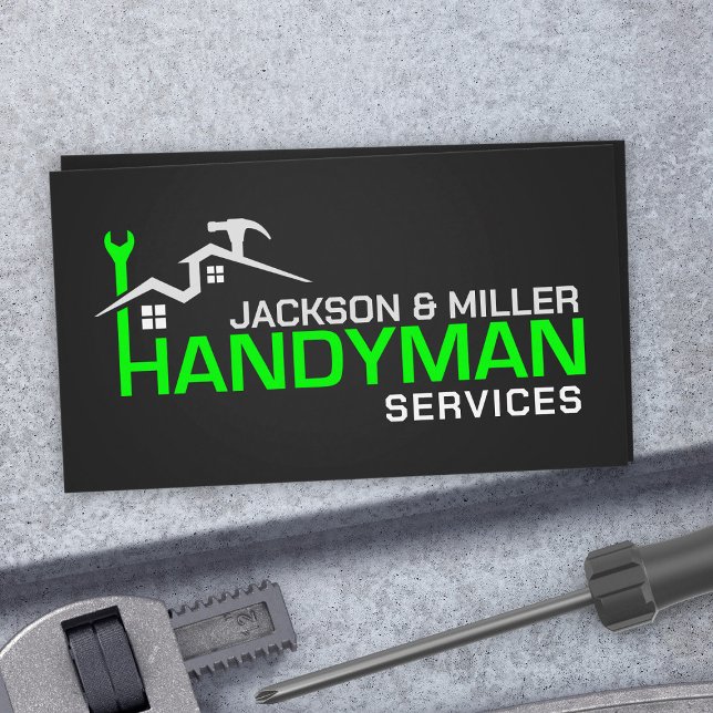 Cartão De Visita Serviços de Handyman Legal Simples (Criador carregado)