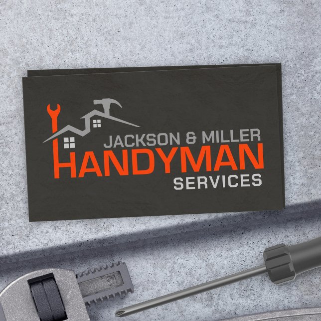 Cartão De Visita Serviços de Handyman Legal Simples (Criador carregado)