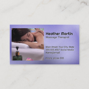 Cartão De Visita Serviços de Hotel   Spa   Massagem