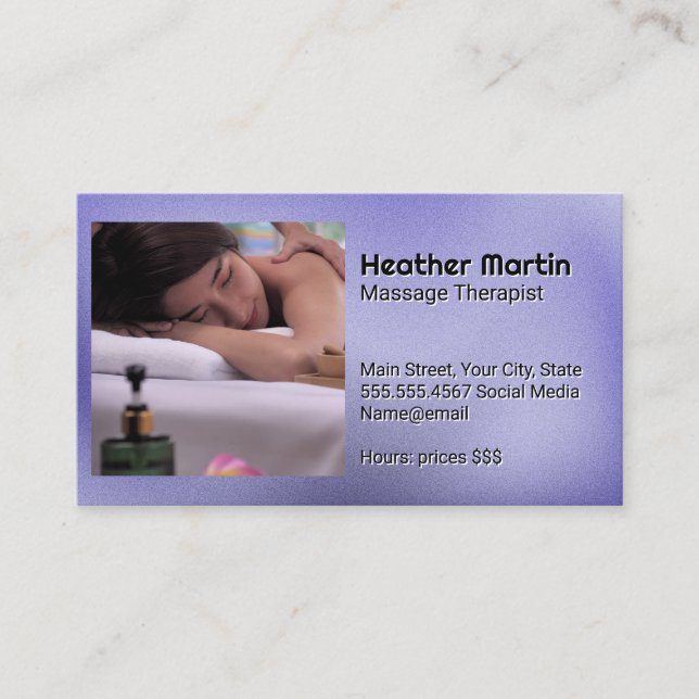 Cartão De Visita Serviços de Hotel | Spa | Massagem (Frente)