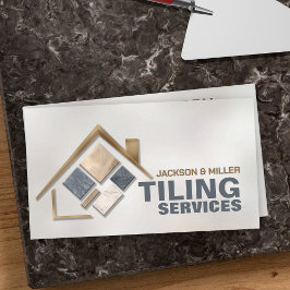 Cartão De Visita Serviços de Inclinação - Camada de Azulejo