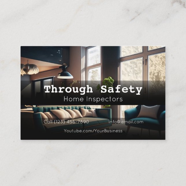 Cartão De Visita Serviços de inspeção doméstica profissional (Verso)
