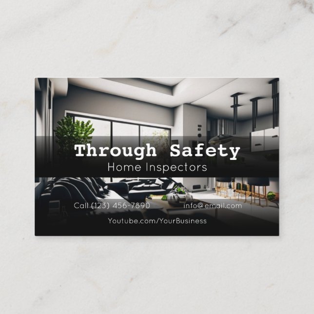 Cartão De Visita Serviços de inspeção doméstica profissional (Verso)